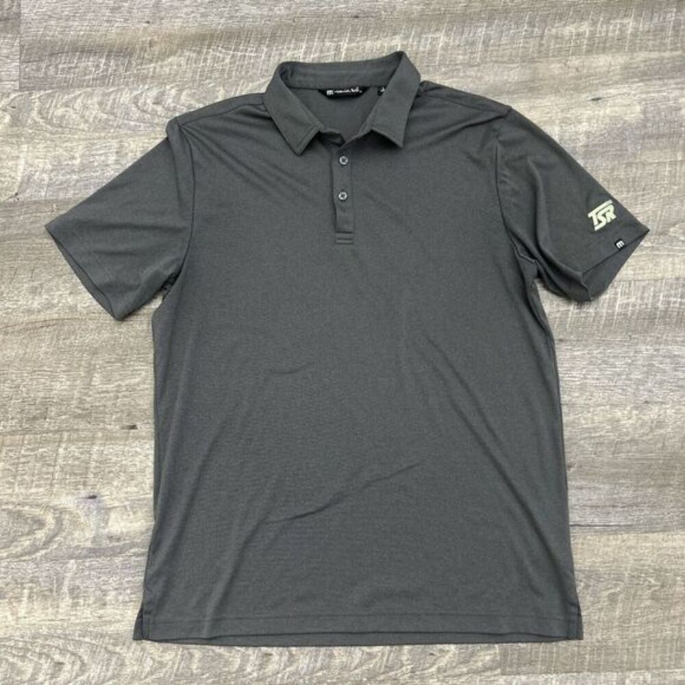 Travis Mathew Polo Shirt Mens Large Gray Golf Soft Performance‎ Wicking Golfer